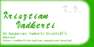 krisztian vadkerti business card